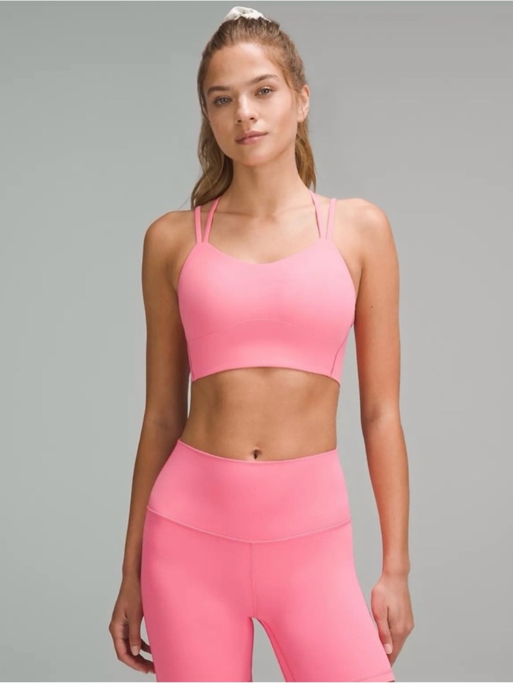 lululemon athletica Like a Cloud Longline Sakura Sports Bra in Sakura Pink